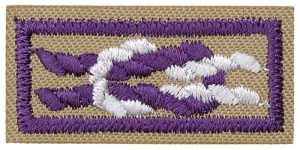 ISA Purple and white double-knot patch