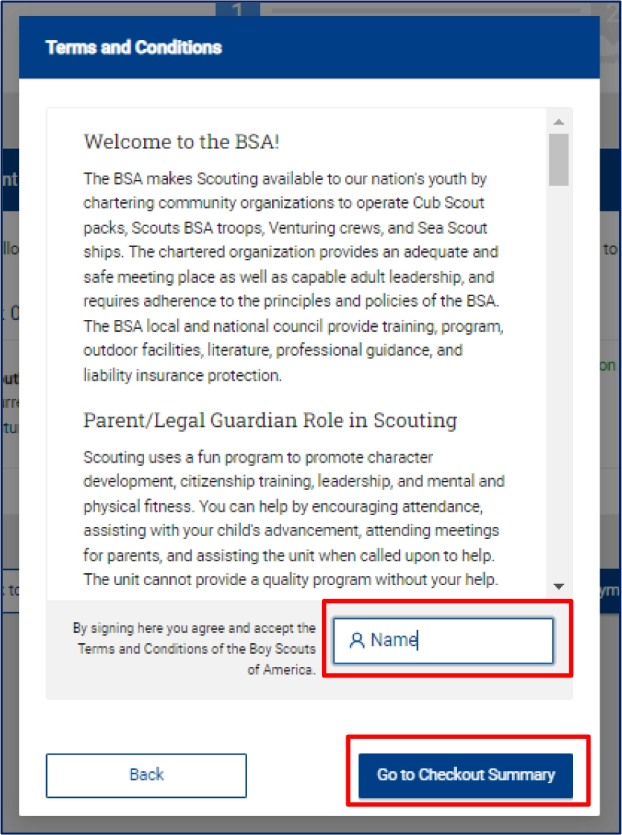 my.scouting renewal terms of service